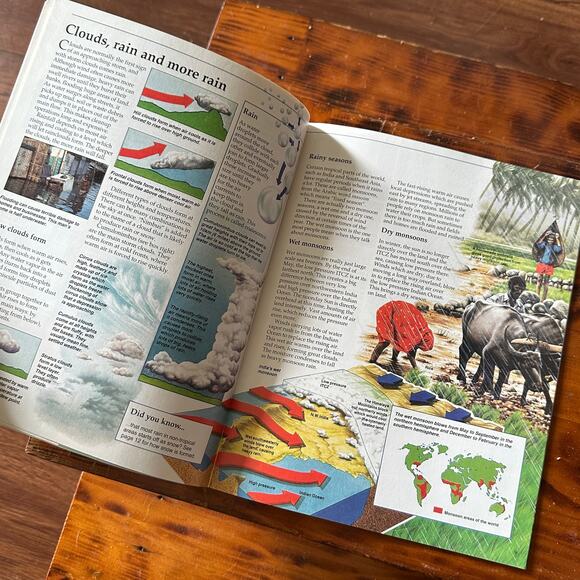 Vintage 1996 Usborne Understanding Geography Storms & Hurricanes Paperback Book - Picture 4 of 9